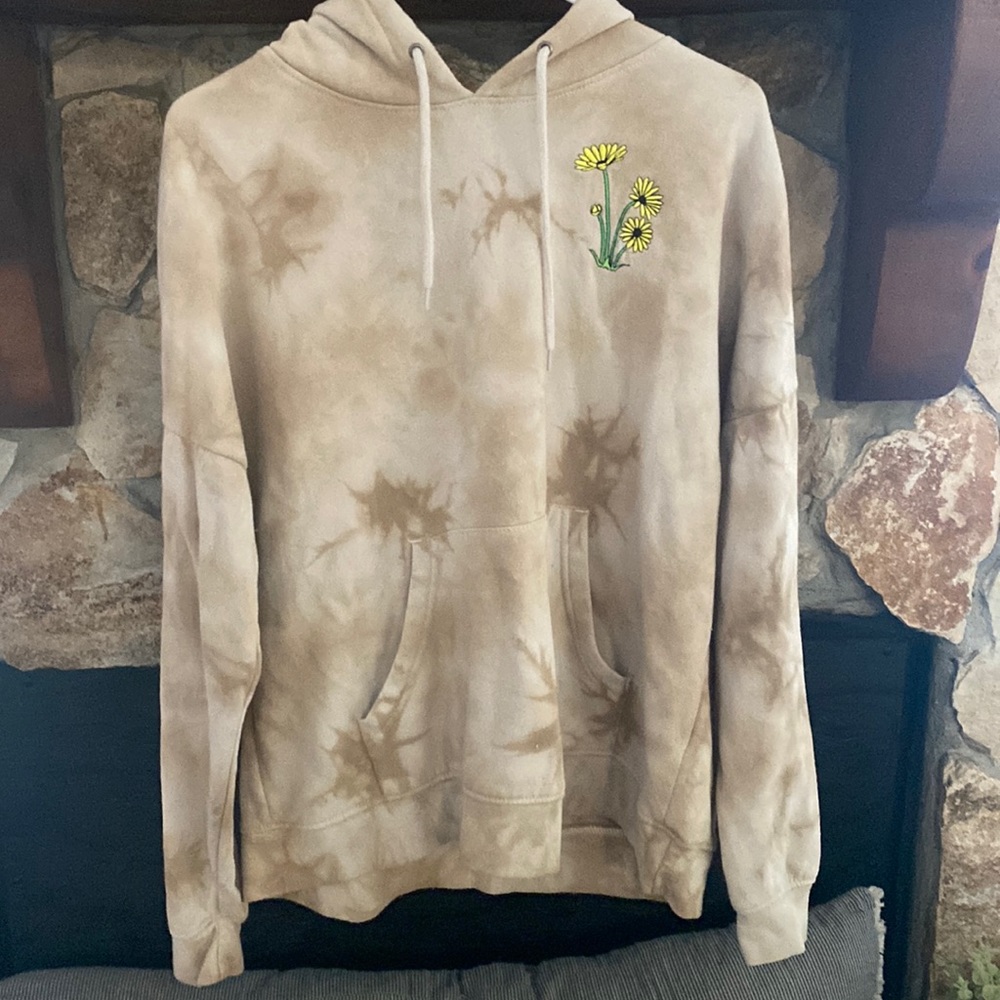 Tan tie-dye hoodie